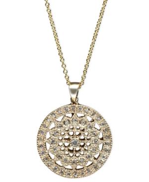 Effy Diamond Disc Pendant Necklace (1/4 Ct. T.w.) In 14k White Or Yellow Gold