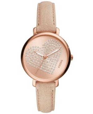 Fossil Women's Jacqueline Light Brown Leather Strap Watch 36mm