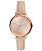Fossil Women's Jacqueline Light Brown Leather Strap Watch 36mm