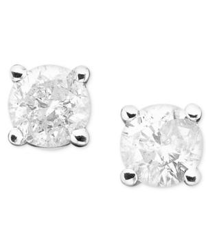Diamond Earrings, 14k White Gold Diamond Studs (1/3 Ct. T.w.)