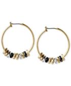 Kenneth Cole New York Gold-tone Metallic Accent Hoop Earrings