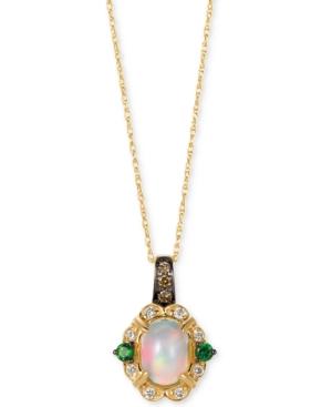 Le Vian Chocolatier Multi-gemstone (5/8 Ct. T.w.) & Diamond (1/8 Ct. T.w.) 18 Pendant Necklace In 14k Gold