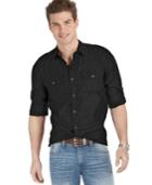 American Rag Men's Long Sleeve Chambray Button Down Shirt