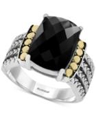 Eclipse By Effy Onyx Statement Ring In Sterling Silver & 18k Gold