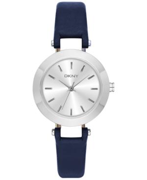 Dkny Women's Stanhope Blue Leather Strap Watch 28mm Ny2412