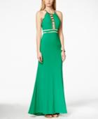 Xscape Embellished Cutout Gown