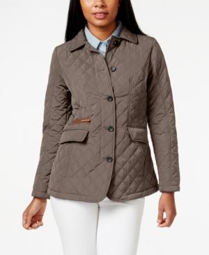 Jones New York Petite Packable Button-down Quilted Coat