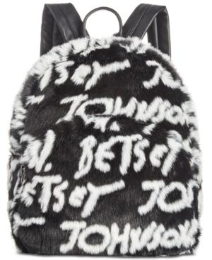 Betsey Johnson Faux Fur Backpack