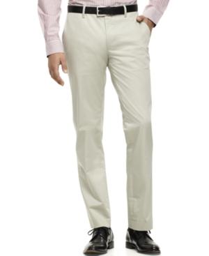 Kenneth Cole Reaction Pants, Tab Front Stretch Sateen Pants