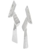 Robert Lee Morris Soho Silver-tone Sculptural Hammered Drop Earrings