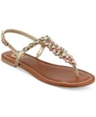 G By Guess Leesure Jeweled Flat Sandals Women's Shoes