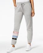 Material Girl Active Juniors' Graphic Striped Sweatpants, Created For Macy's
