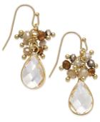 Inc International Concepts Gold-tone Crystal Cluster Drop Earrings, Only At Macy's