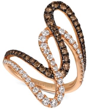 Le Vian Chocolatier Diamond Abstract Swirl Ring (1-1/6 Ct. T.w.) In 14k Rose Gold