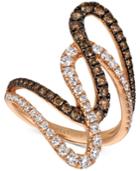 Le Vian Chocolatier Diamond Abstract Swirl Ring (1-1/6 Ct. T.w.) In 14k Rose Gold