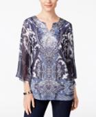 Jm Collection Sublimated Studded Top, Created For Macy's