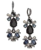 Givenchy Hematite-tone Crystal Drama Drop Earrings