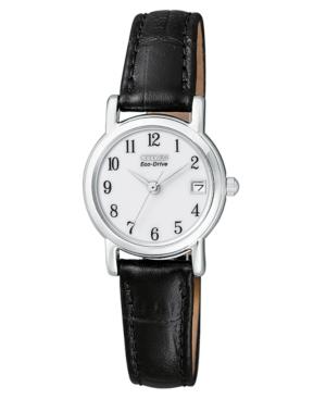 Citizen Watch, Women's Eco-drive Black Leather Strap 23mm Ew1270-06a