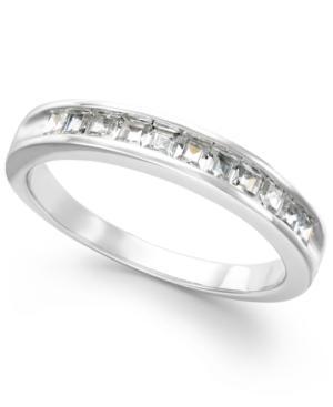 Certified Diamond Channel Band In 14k White Gold (1/2 Ct. T.w.)