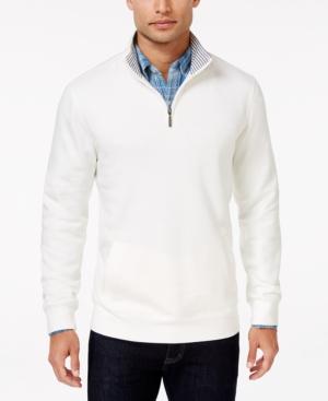 Club Room Men's Big And Tall Quarter-zip Sweater, Only At Macy's