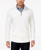 Club Room Men's Big And Tall Quarter-zip Sweater, Only At Macy's