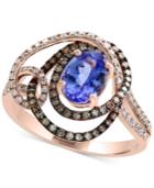 Tanzanite Royale By Effy Tanzanite (1-1/8 Ct. T.w.) And Diamond (5/8 Ct. T.w.) Ring In 14k Rose Gold