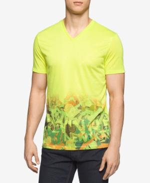 Calvin Klein Men's Graphic Print V-neck T-shirt