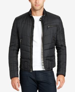 William Rast Men's Ratso Full-zip Moto Puffer Jacket