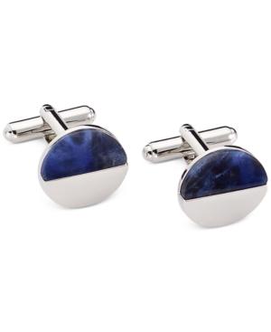 Geoffrey Beene Blue And White Circle Cufflinks