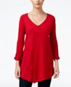 Style & Co. Petite Scarf-hem Top, Only At Macy's