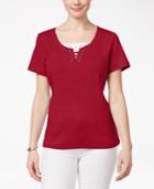 Karen Scott Petite Cotton Layered-look Top, Created For Macy's