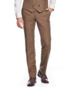 Bar Iii Brown Tweed Slim-fit Pants, Only At Macy's