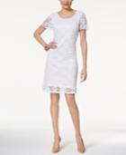 Ny Collection Lace-overlay Sheath Dress