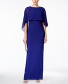 Vince Camuto Chiffon Capelet Gown
