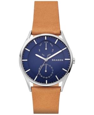 Skagen Men's Holst Tan Leather Strap Watch 40mm Skw6369