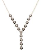 I.n.c. Gold-tone Stone Pave Flower Lariat Necklace, 24 + 3 Extender, Created For Macy's