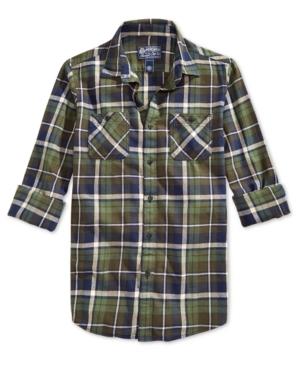 American Rag Men's Plaid Flannel Long-sleeve Shirt, Only At Macy's