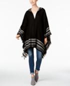 Steve Madden Hooded Zip-up Poncho