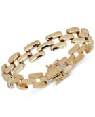 Panther Link Chain Bracelet In 14k Gold