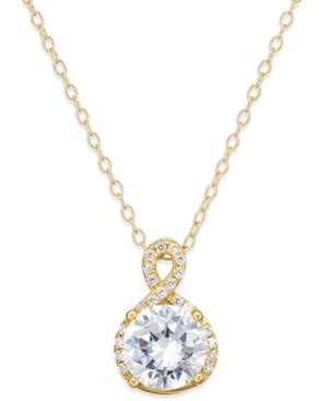 Giani Bernini Cubic Zirconia Infinity Pendant Necklace In 18k Gold-plated Sterling Silver And Sterling Silver, Only At Macy's