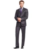 Calvin Klein Grey Flannel Extra Slim-fit Vested Suit
