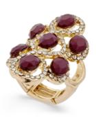 Inc International Concepts Gold-tone Red Stone Filigree Statement Ring, Only At Macy's