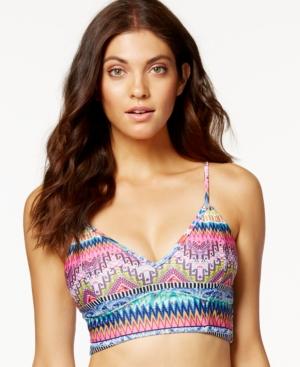 Jessica Simpson Printed Midikini Top Women's Swimsuit