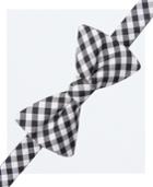 Countess Mara Men's Gingham Pre-tied Bow Tie And Pocket Square Set
