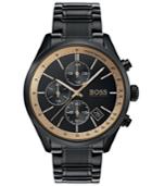Boss Hugo Boss Men's Chronograph Grand Prix Black Stainless Steel Bracelet Watch 44mm
