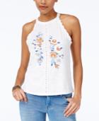 American Rag Puff-print Crochet-trim Tank Top, Only At Macy's