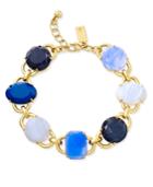 Kate Spade New York Gold-tone Blue Stone Link Bracelet