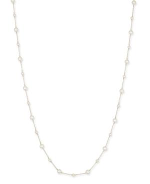 Cultured Freshwater Pearl (4-1/2mm & 7mm) Chain 54long Necklace In 14k Gold-plated Sterling Silver