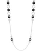 Nine West Silver-tone Colored Disc Strand Necklace