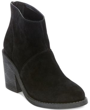 Steve Madden Women's Shrines Back-zipper Block-heel Booties